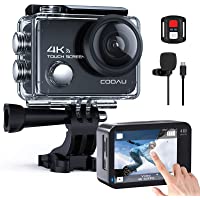 COOAU Nativa 4K 60fps 20 MP Pantalla Táctil WiFi Cámara Deportiva Videocámaras EIS Acción Cámara Subacuática Sumergible…